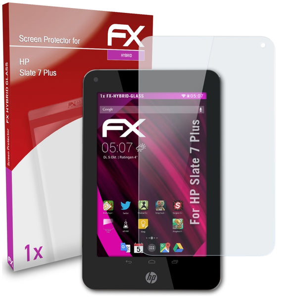 atFoliX FX-Hybrid-Glass Panzerglasfolie für HP Slate 7 Plus