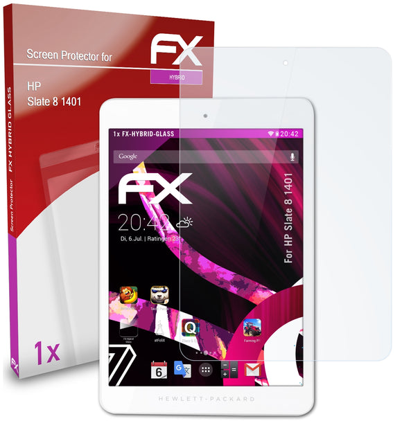 atFoliX FX-Hybrid-Glass Panzerglasfolie für HP Slate 8 1401