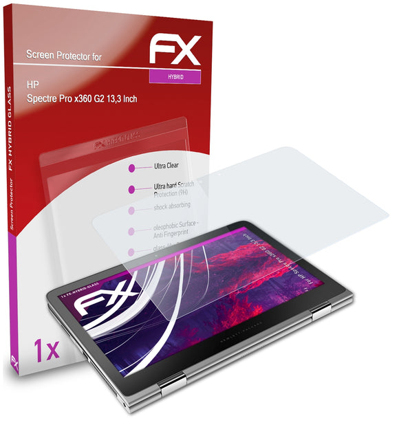 atFoliX FX-Hybrid-Glass Panzerglasfolie für HP Spectre Pro x360 G2 (13,3 Inch)