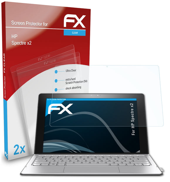 atFoliX FX-Clear Schutzfolie für HP Spectre x2