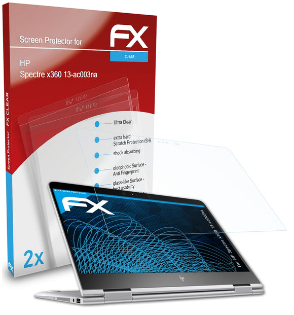 atFoliX FX-Clear Schutzfolie für HP Spectre x360 13-ac003na