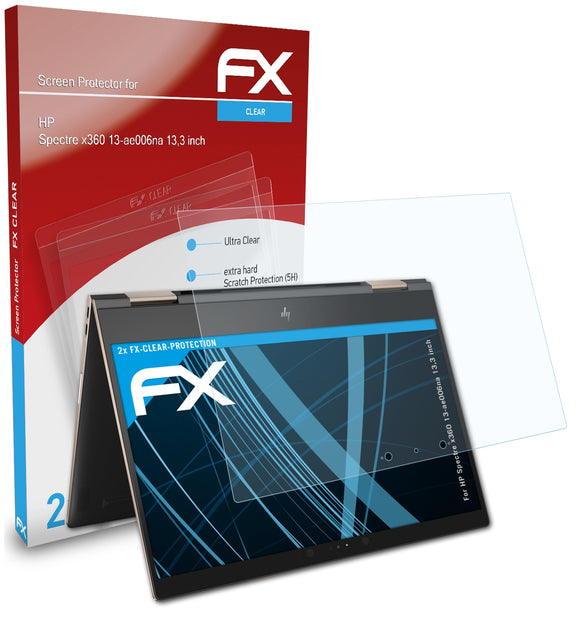 atFoliX FX-Clear Schutzfolie für HP Spectre x360 13-ae006na (13,3 inch)