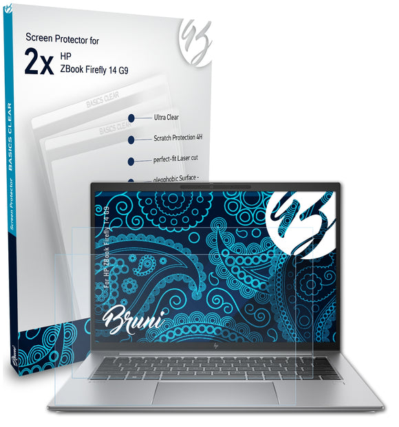 Bruni Basics-Clear Displayschutzfolie für HP ZBook Firefly 14 G9
