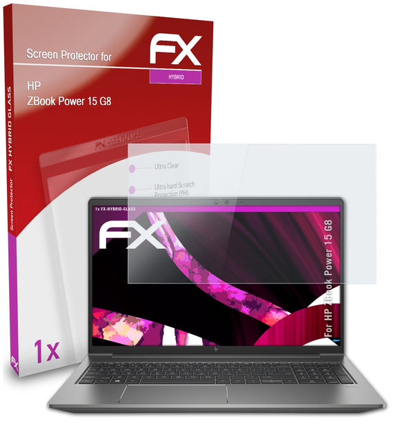 atFoliX FX-Hybrid-Glass Panzerglasfolie für HP ZBook Power 15 G8