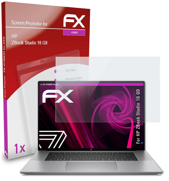 atFoliX FX-Hybrid-Glass Panzerglasfolie für HP ZBook Studio 16 G9