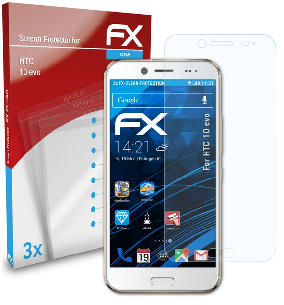 atFoliX FX-Clear Schutzfolie für HTC 10 evo