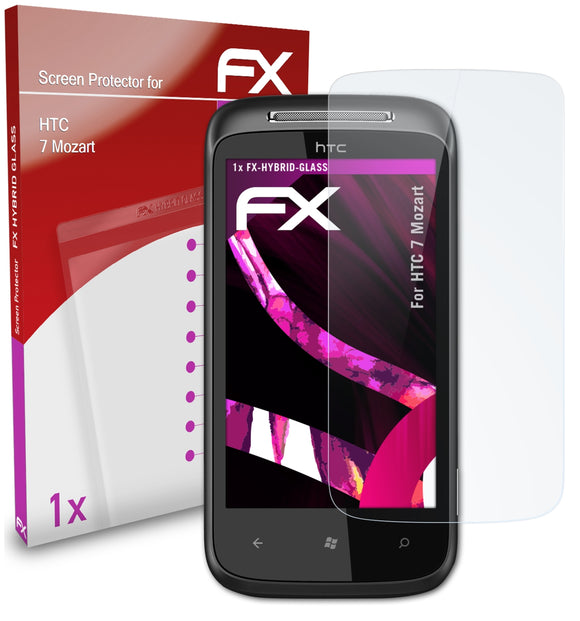 atFoliX FX-Hybrid-Glass Panzerglasfolie für HTC 7 Mozart