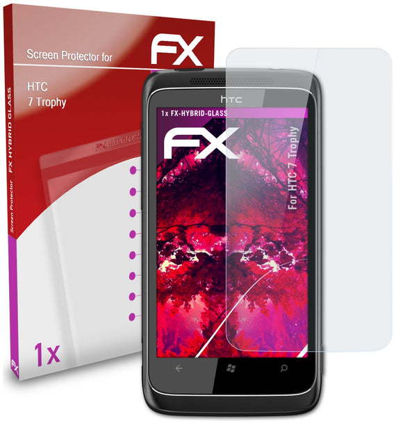 atFoliX FX-Hybrid-Glass Panzerglasfolie für HTC 7 Trophy