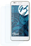 Schutzfolie Bruni kompatibel mit HTC Desire 10 Lifestyle, glasklare (2X)