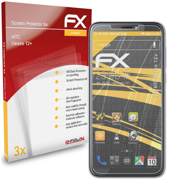 atFoliX FX-Antireflex Displayschutzfolie für HTC Desire 12+