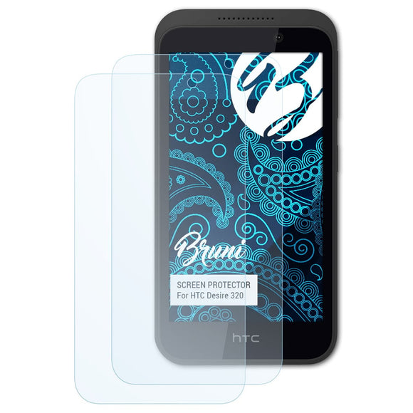 Bruni Basics-Clear Displayschutzfolie für HTC Desire 320