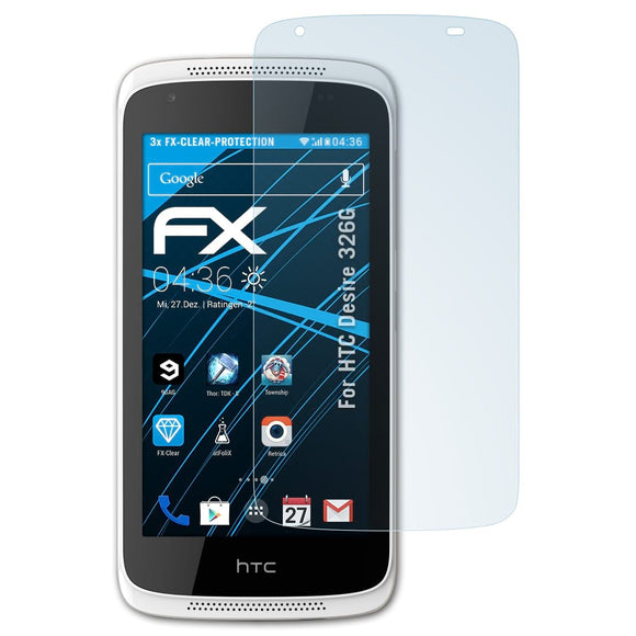 atFoliX FX-Clear Schutzfolie für HTC Desire 326G