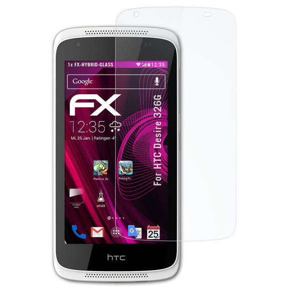 atFoliX FX-Hybrid-Glass Panzerglasfolie für HTC Desire 326G