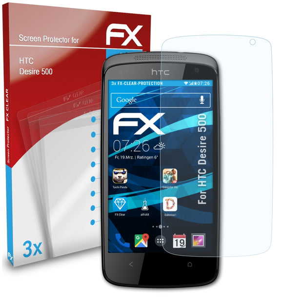 atFoliX FX-Clear Schutzfolie für HTC Desire 500