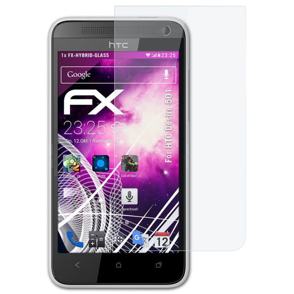 atFoliX FX-Hybrid-Glass Panzerglasfolie für HTC Desire 501