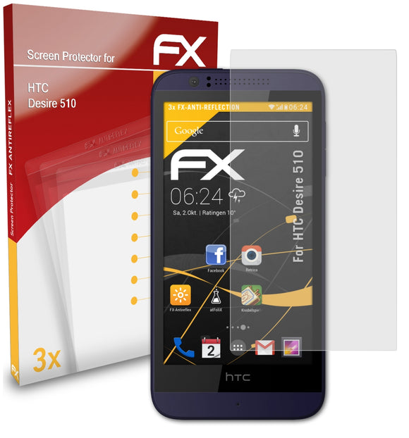 atFoliX FX-Antireflex Displayschutzfolie für HTC Desire 510