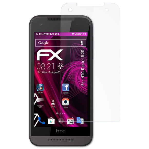atFoliX FX-Hybrid-Glass Panzerglasfolie für HTC Desire 520