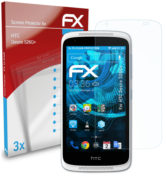 atFoliX FX-Clear Schutzfolie für HTC Desire 526G+