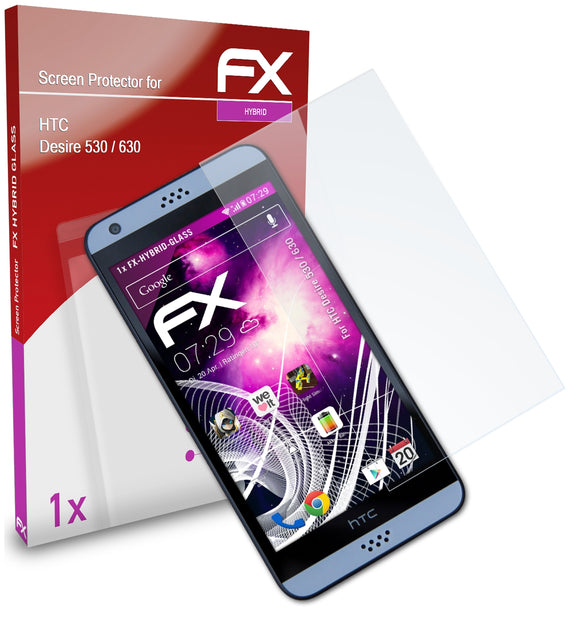 atFoliX FX-Hybrid-Glass Panzerglasfolie für HTC Desire 530 / 630