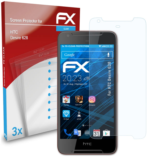 atFoliX FX-Clear Schutzfolie für HTC Desire 628