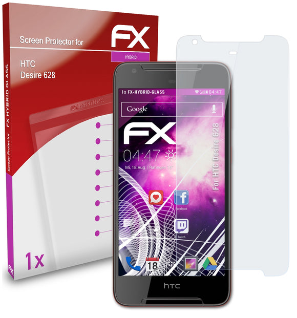atFoliX FX-Hybrid-Glass Panzerglasfolie für HTC Desire 628