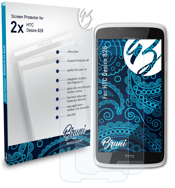 Bruni Basics-Clear Displayschutzfolie für HTC Desire 828
