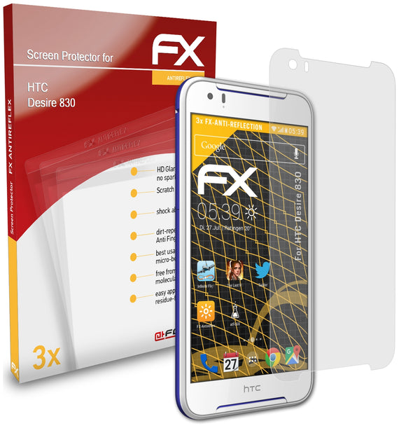 atFoliX FX-Antireflex Displayschutzfolie für HTC Desire 830