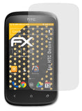 Panzerfolie atFoliX kompatibel mit HTC Desire C, entspiegelnde und stoßdämpfende FX (3X)