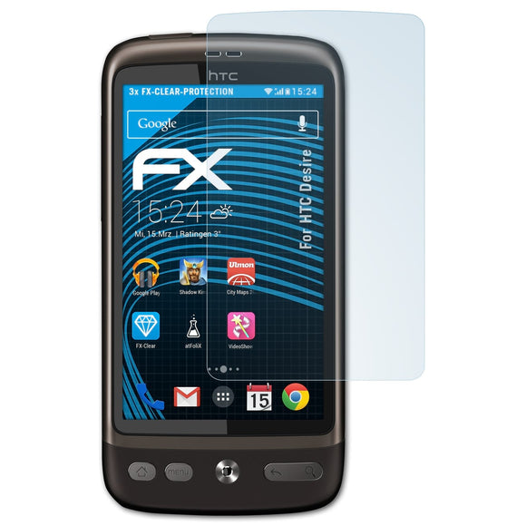 atFoliX FX-Clear Schutzfolie für HTC Desire