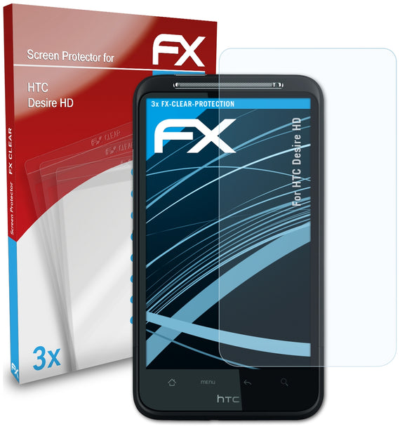 atFoliX FX-Clear Schutzfolie für HTC Desire HD