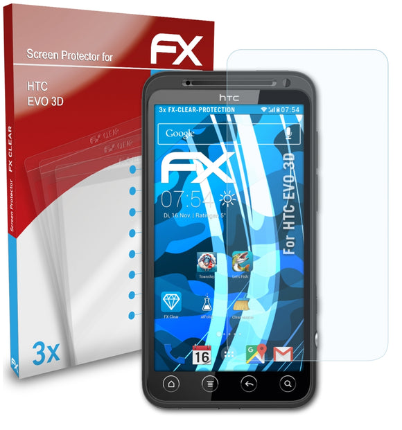 atFoliX FX-Clear Schutzfolie für HTC EVO 3D