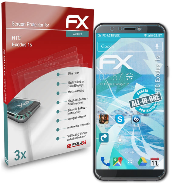 atFoliX FX-ActiFleX Displayschutzfolie für HTC Exodus 1s