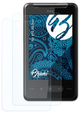 Schutzfolie Bruni kompatibel mit HTC HD mini, glasklare (2X)
