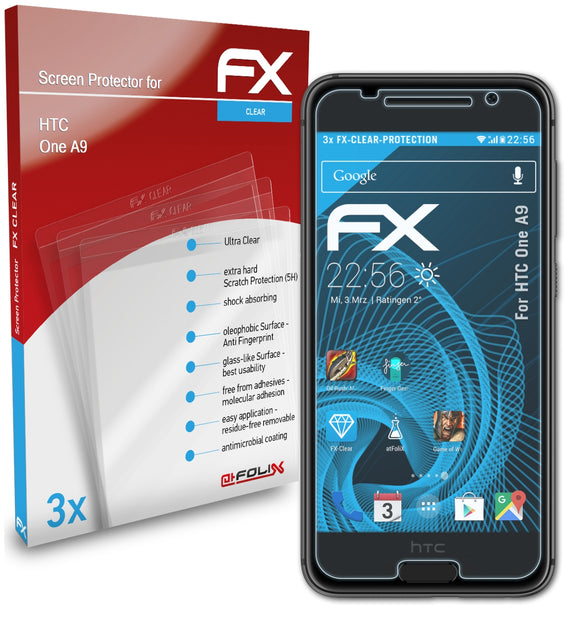 atFoliX FX-Clear Schutzfolie für HTC One A9
