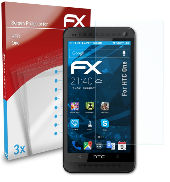 atFoliX FX-Clear Schutzfolie für HTC One