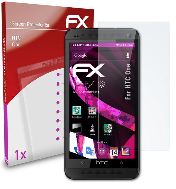 atFoliX FX-Hybrid-Glass Panzerglasfolie für HTC One