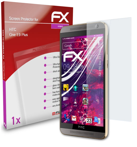 atFoliX FX-Hybrid-Glass Panzerglasfolie für HTC One E9 Plus