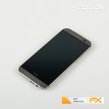 atFoliX Panzerfolie kompatibel mit HTC One M8 / M8s, entspiegelnde und stoßdämpfende FX Schutzfolie (3X)