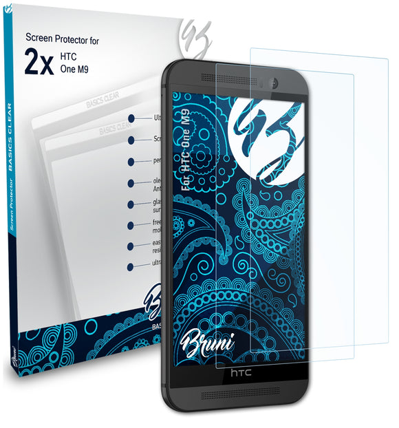 Bruni Basics-Clear Displayschutzfolie für HTC One M9