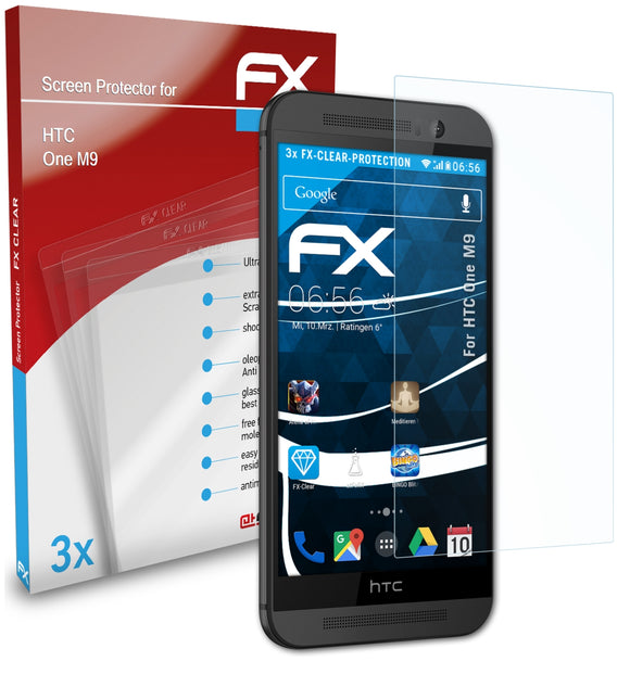 atFoliX FX-Clear Schutzfolie für HTC One M9
