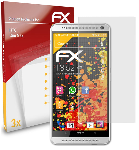 atFoliX FX-Antireflex Displayschutzfolie für HTC One Max