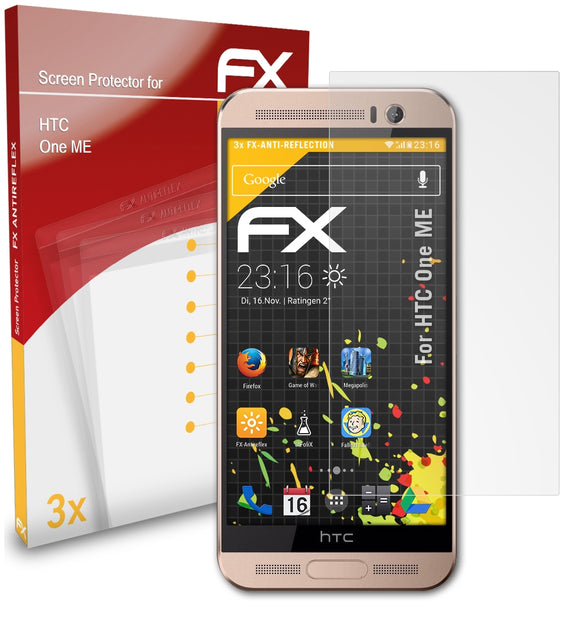 atFoliX FX-Antireflex Displayschutzfolie für HTC One ME