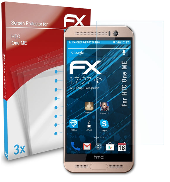 atFoliX FX-Clear Schutzfolie für HTC One ME