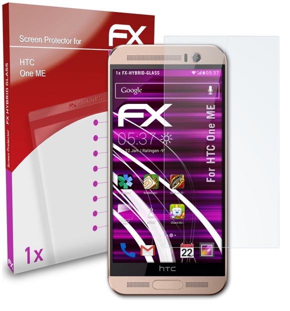atFoliX FX-Hybrid-Glass Panzerglasfolie für HTC One ME