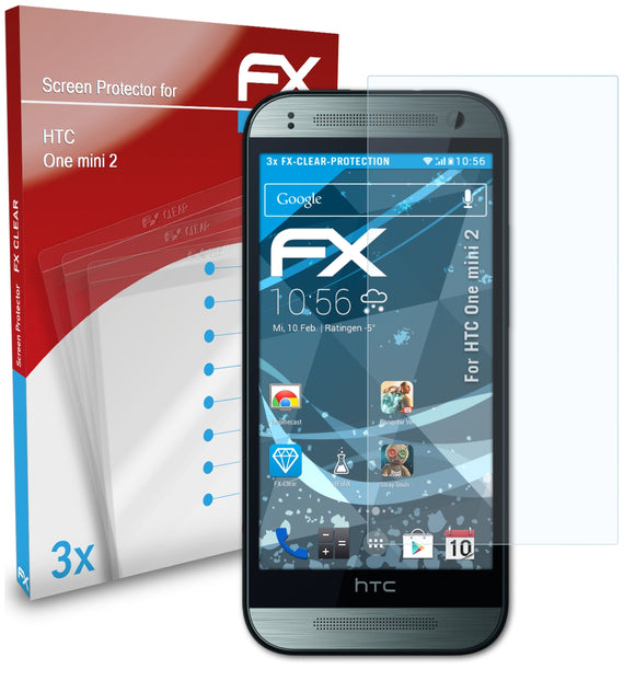 atFoliX FX-Clear Schutzfolie für HTC One mini 2