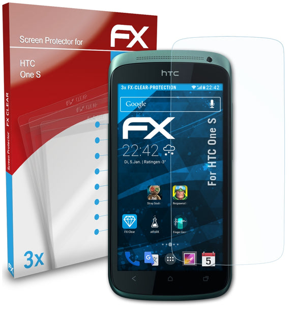 atFoliX FX-Clear Schutzfolie für HTC One S