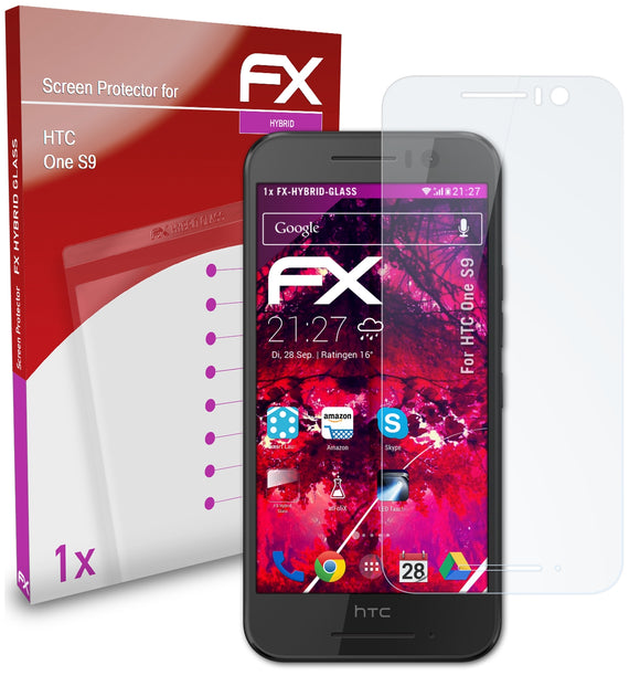 atFoliX FX-Hybrid-Glass Panzerglasfolie für HTC One S9