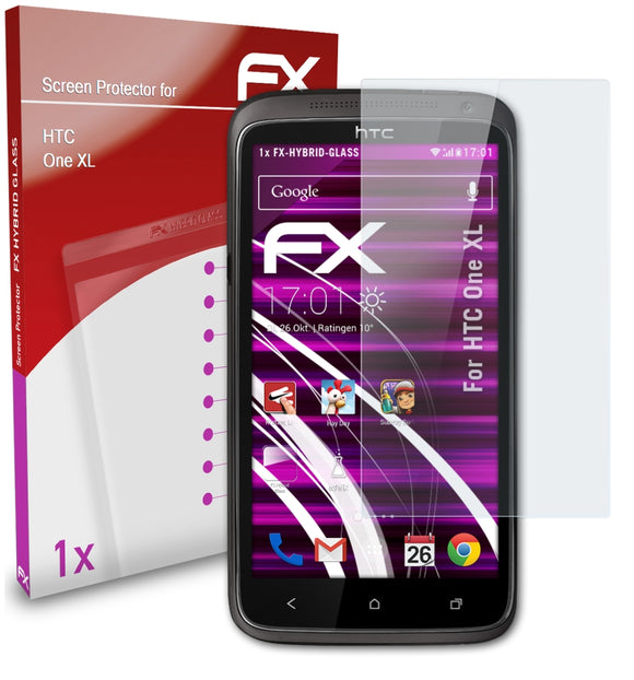 atFoliX FX-Hybrid-Glass Panzerglasfolie für HTC One XL