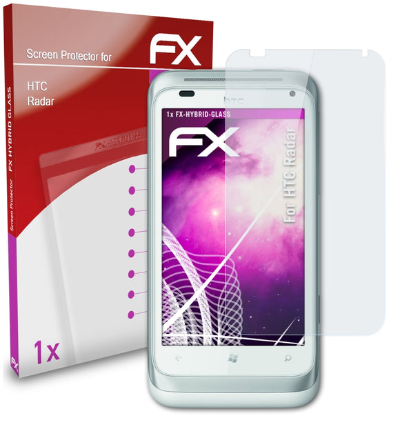 atFoliX FX-Hybrid-Glass Panzerglasfolie für HTC Radar