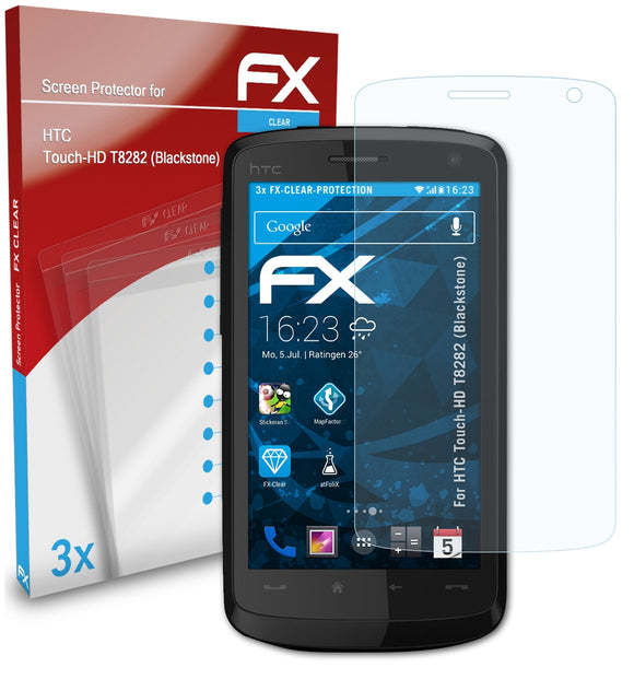 atFoliX FX-Clear Schutzfolie für HTC Touch-HD T8282 (Blackstone)